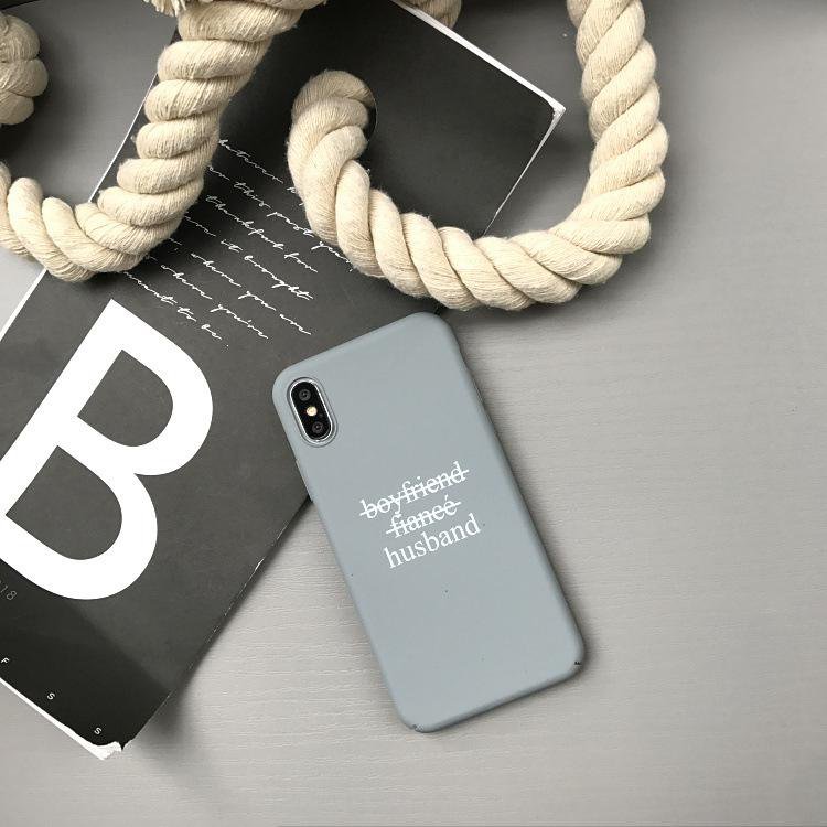 Simple Lettering Solid Color Phone Case