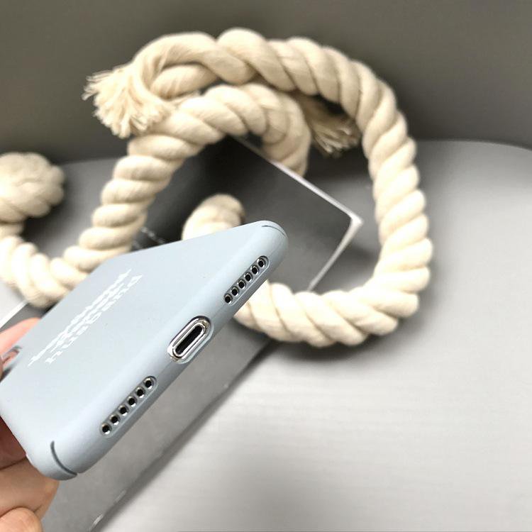 Simple Lettering Solid Color Phone Case